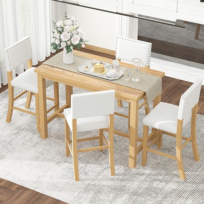 Ball & Cast 5 Piece Wood Dining Table Set by BallCast