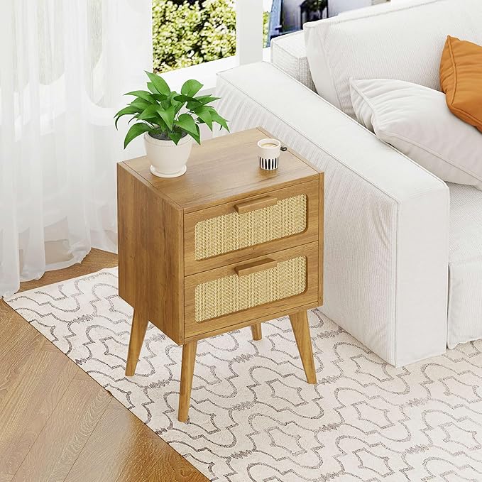 Rattan Nightstand, End Table, Side Table - Image 5