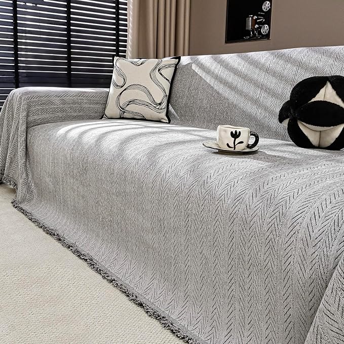 Nobildonna Sofa Cover Washable Soft Thicken Chenille Couch Cover by Nobildonna