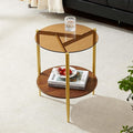 Round End Table, Mid-Century Modern Design, D20*H23 inch, by PineFlicker