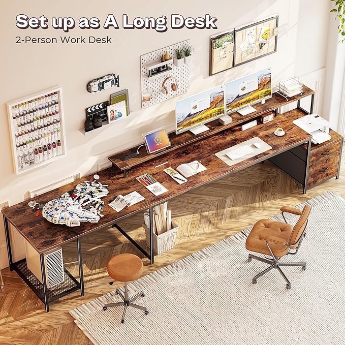 PRAISUN 66 Inch L Shaped Computer Desk - Image 7