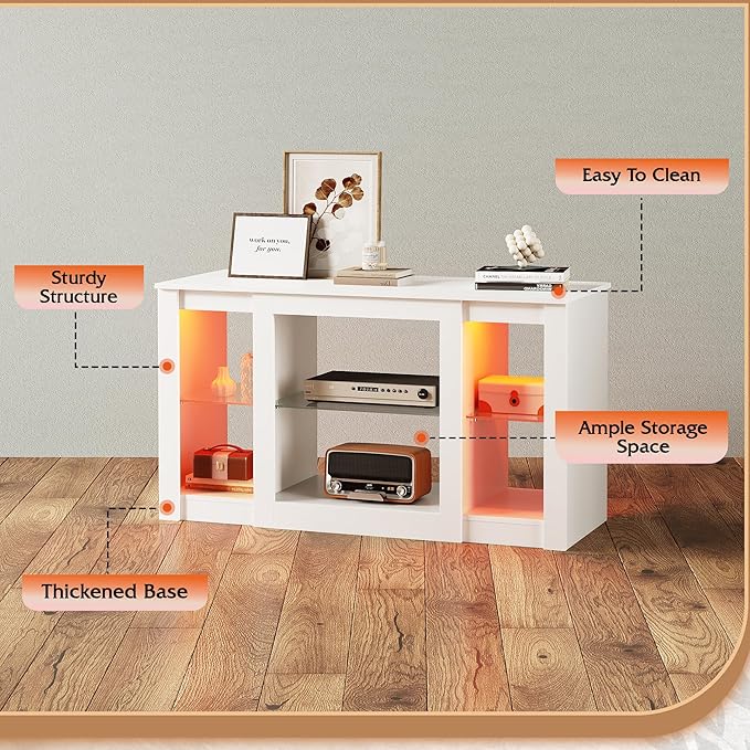 WLIVE TV Stand for 43 Inch TV, Modern Entertainment Center - Image 5