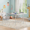 GarveeHome 3-Piece Kids Folding Table and Chairs Set, Toddlers Children's by GarveeHome