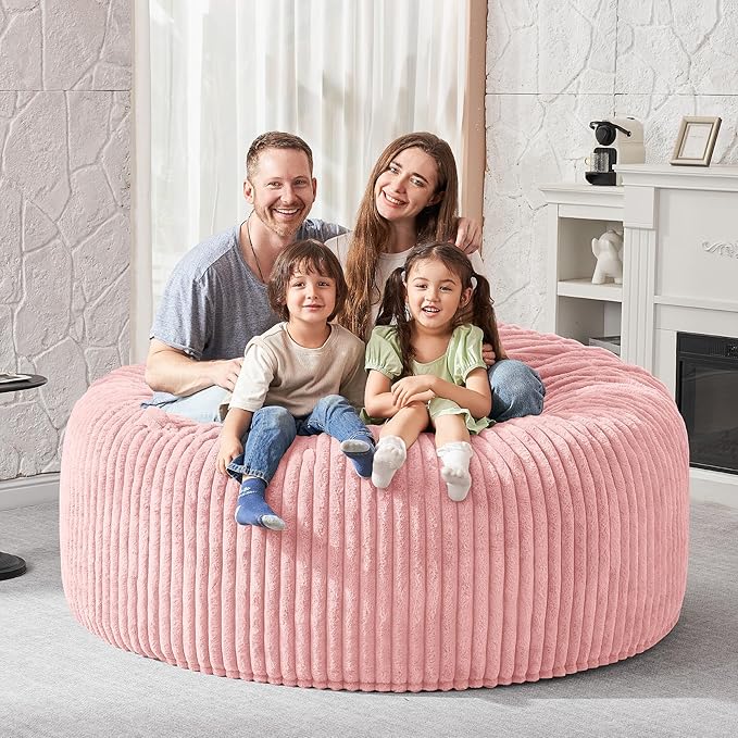 HABUTWAY 5FT Bean Bag Chair, Memory Foam Beanbag Chair - Image 5