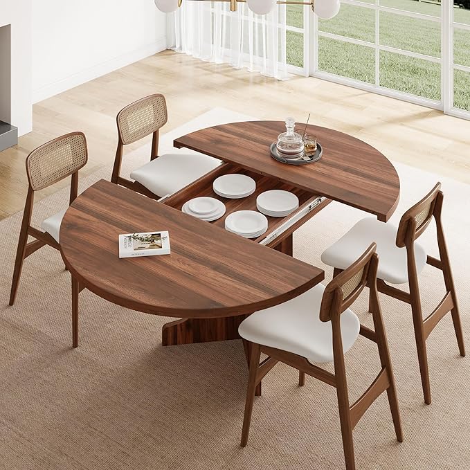 Feonase 59" Round Extendable Dining Room Table - Image 6