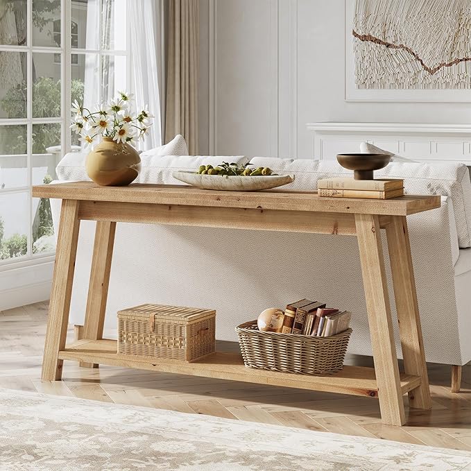 LITTLE TREE 70.9" Solid Wood Console Table - Image 5