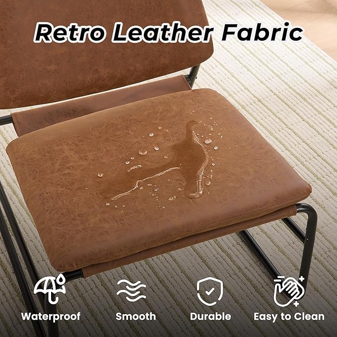 DAICO Modern Accent Chair Comfy Living Room Chair Armless Sling Accent Chairs - Image 3