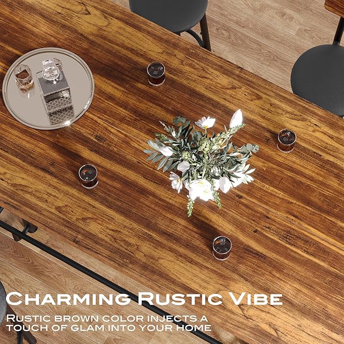 Tribesigns Bar Table, Industrial Counter Height Pub Table - Image 6