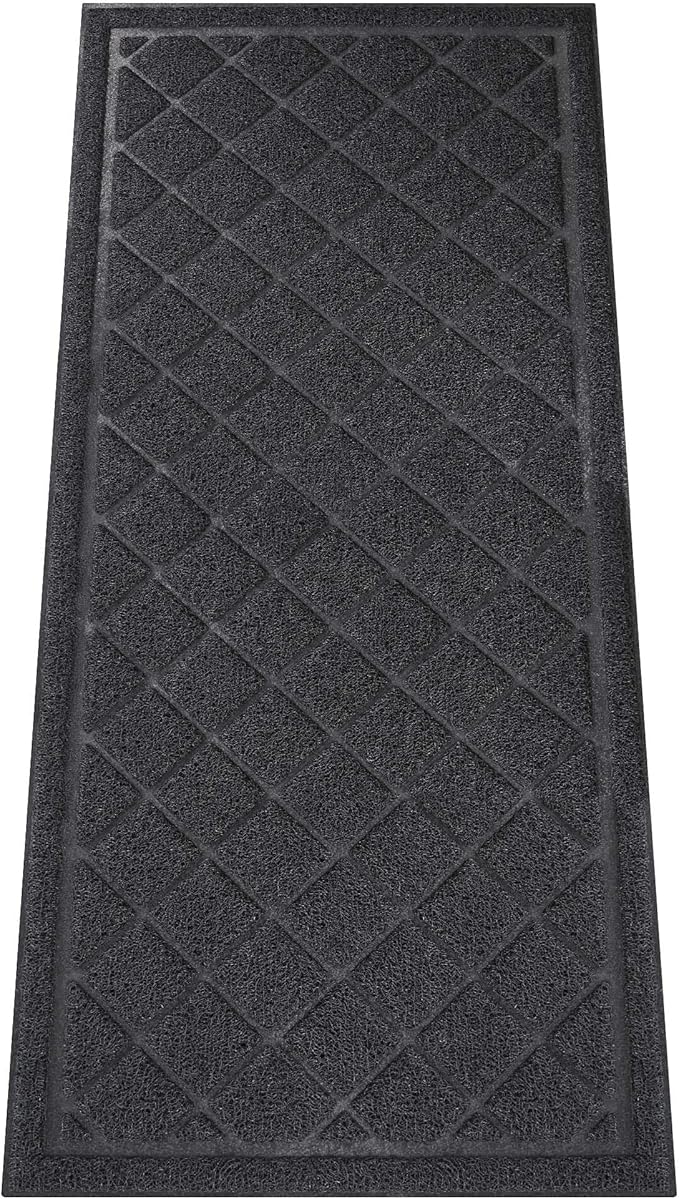 Front Door Mat Indoor Outdoor, Heavy Duty Low Profile Entrance Rug by HOMEK