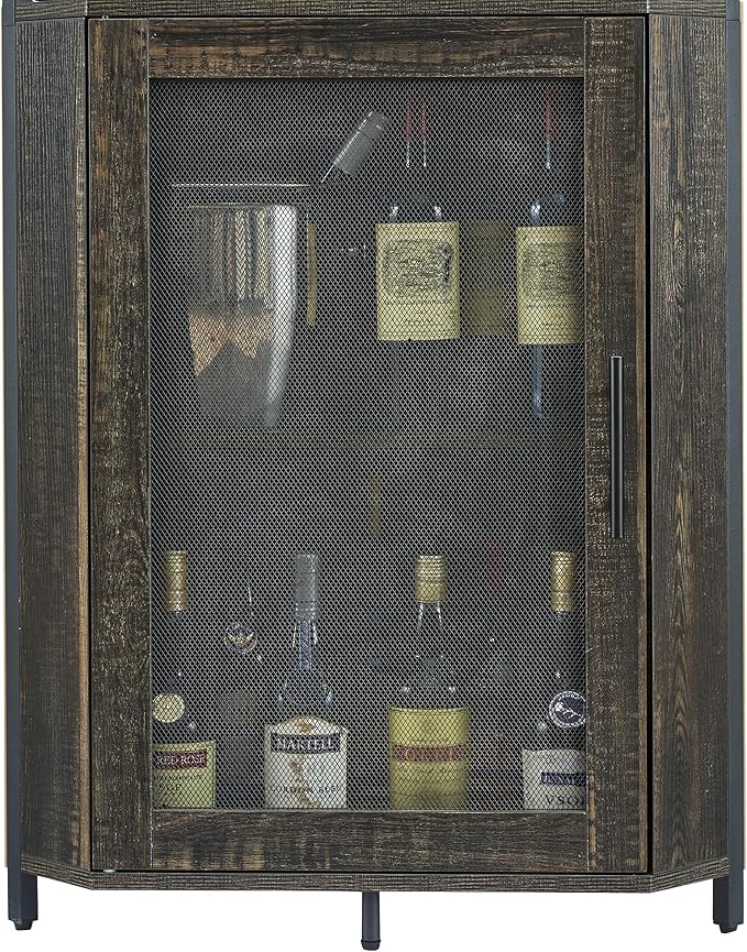 GarveeHome Corner Wine Bar Rack Cabinet - Image 9