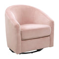 babyletto Madison Swivel Glider in Blush Pink Velvet by babyletto