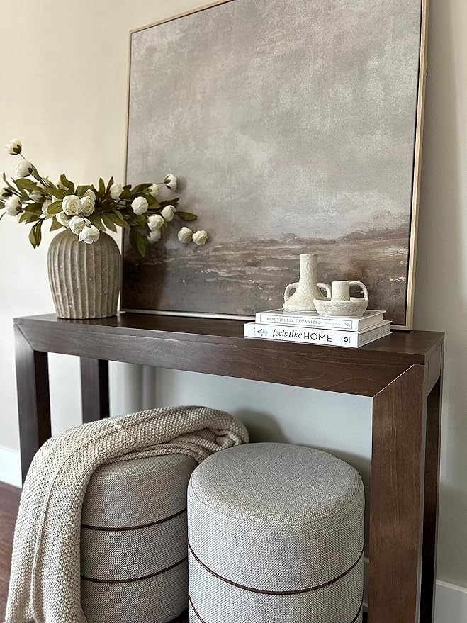 Plank+Beam Modern Solid Wood Console Table, 46.25 Inch, Sofa Table, Narrow - Image 7