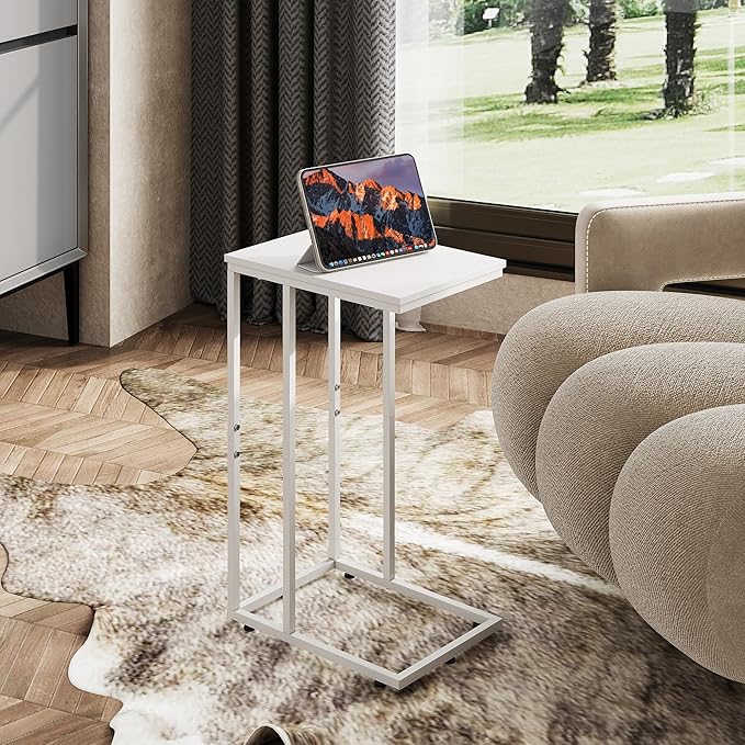 WLIVE Side Table, C Shaped End Table - Image 7