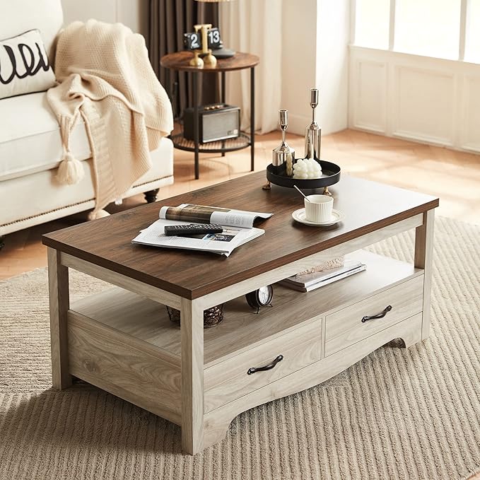 LINSY HOME Farmhouse Coffee Table - Image 8