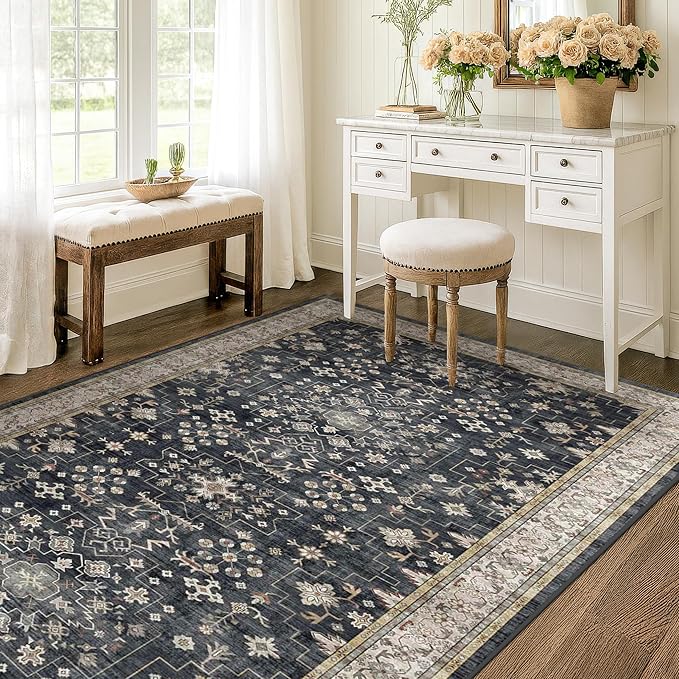 Washable 4x8 Hallway Runner Rug - Image 6