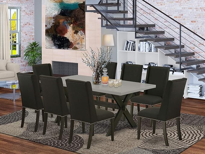 East West Furniture X697FL624-9 9 Piece Dining Room Furniture Set Includes a by EastWestFurniture