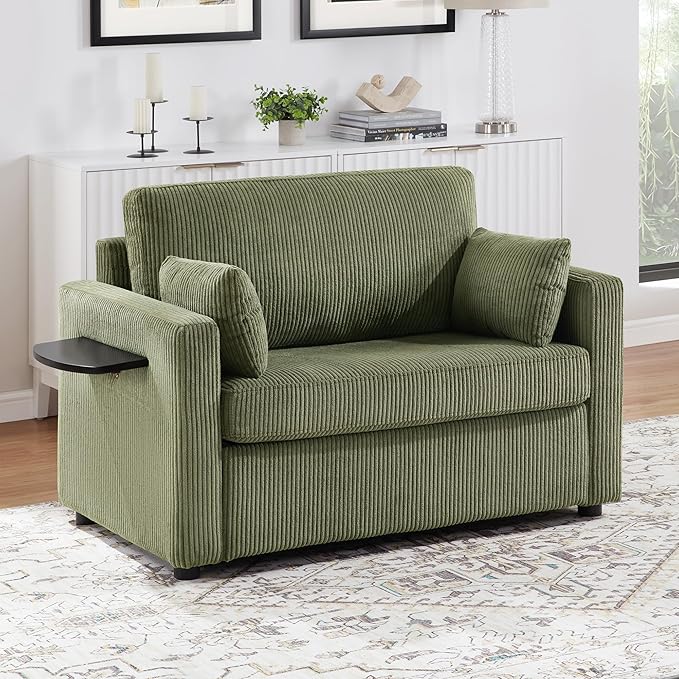 Twin Size Sofa Bed 47.2" Sleeper Sofa Loveseat Sofa - Image 4
