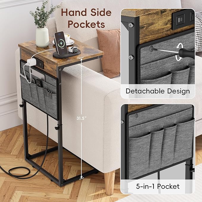 Vagusicc C-Shaped End Table Set of 2 - Image 6