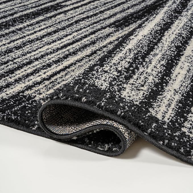 JONATHAN Y Khalil Modern Berber Stripe Black/Cream Indoor Area Rug, Contemporary - Image 7