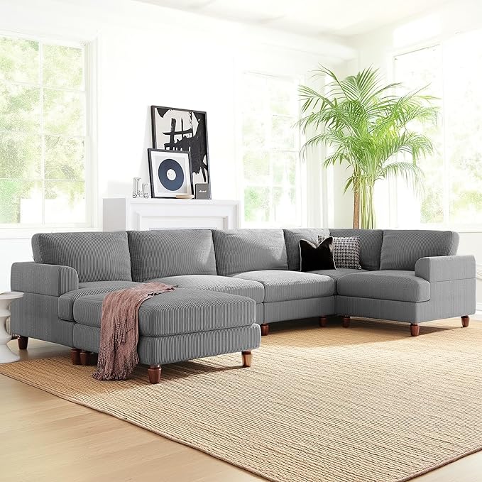97.2 Inch L Shaped Modular Sectional Sofa by Unknown
