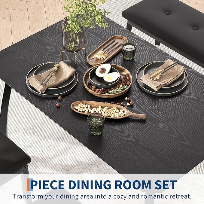 GAOMON Dining Table Set for 4, Wooden Kitchen Table - Image 5