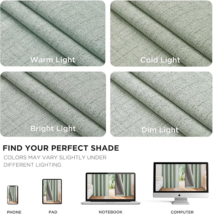 Joydeco 100% Blackout Curtains for Bedroom - Image 9