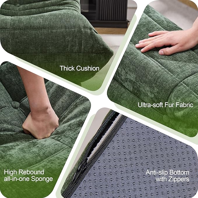 Hobestluk Bean Bag Chairs for Adults Giant Bean Bag Chair Memory Foam BeanBag - Image 6