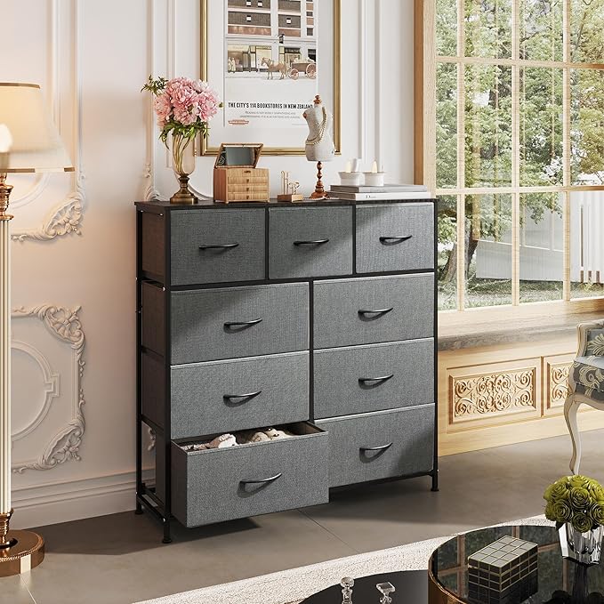 WLIVE 9-Drawer Dresser, Fabric Storage Tower - Image 2