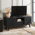 SAFAVIEH ESMA TV Stand for up to 60" Flatscreen – Black, Low Sideboard by SAFAVIEH