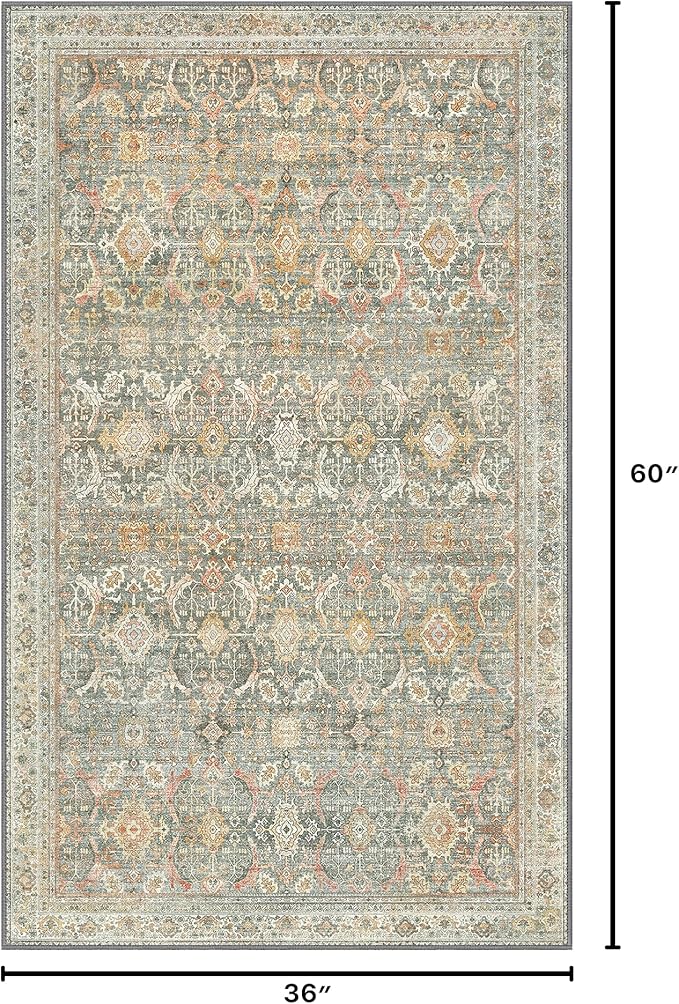 3X5 Area Rugs Machine Washable Rugs - Image 2