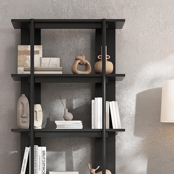 Christopher Knight Home Milio Modern 4 Shelf Bookcase, Acacia Solid Wood Book - Image 5