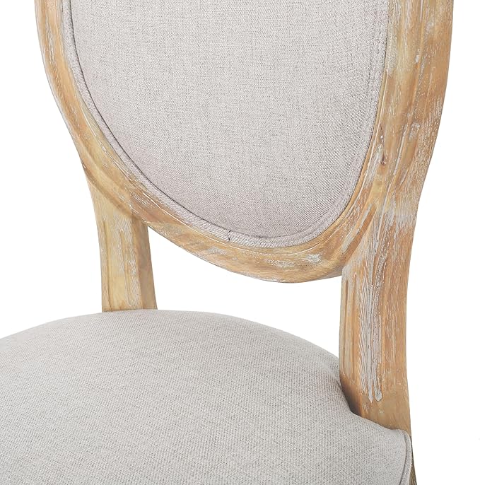 Christopher Knight Home Phinnaeus Polyester Beige Fabric Dining Chair, 2-Pcs Set - Image 12