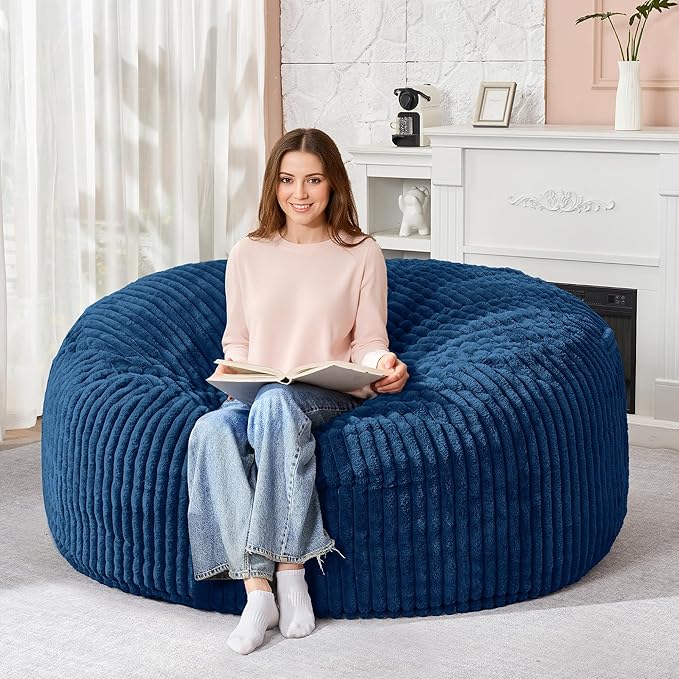 HABUTWAY 5FT Bean Bag Chair, Memory Foam Beanbag Chair by HABUTWAYMakeYourLifeComfortable