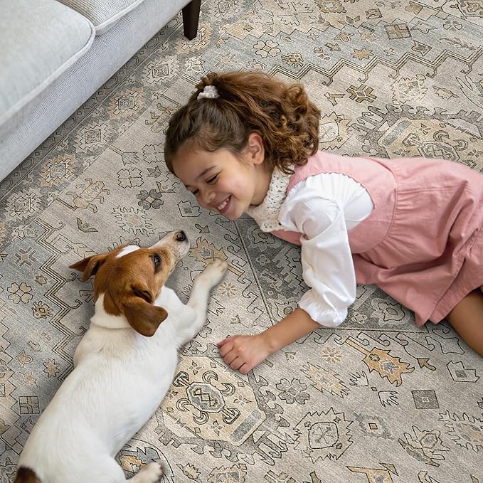 GENIMO Runner Rug 2x10 Machine Washable Non Slip Vintage Hallway Runner Rug - Image 6