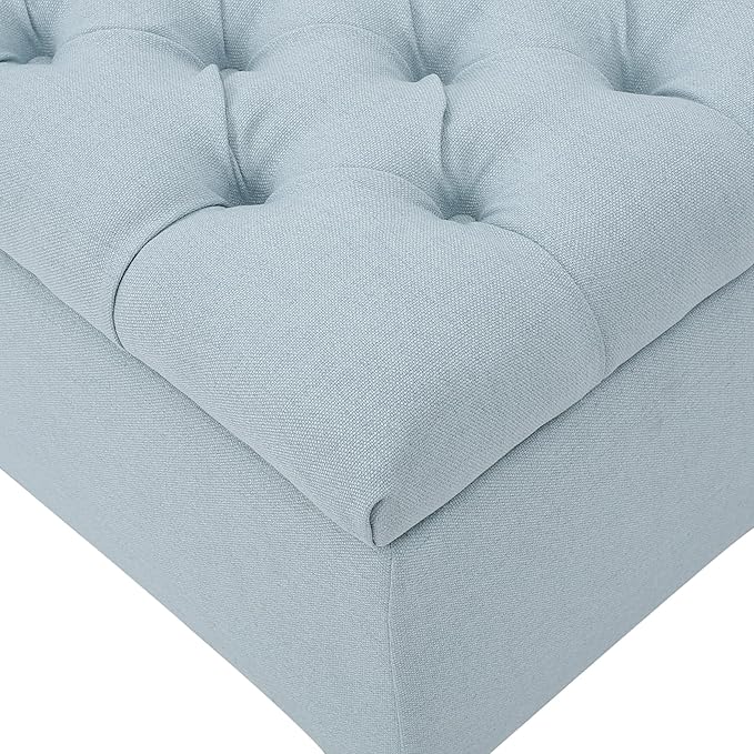 Christopher Knight Home Ottilie Fabric Storage Ottoman, Light Sky, Dimensions: - Image 13