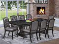 LEMA9-SBB-34, 9-pc Dining Table Set Consists of a Dining Table and 8 Dark Grey by LuxebyEastWestFurniture