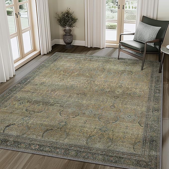 10X12 Area Rugs Machine Washable Rugs by BESBLEE