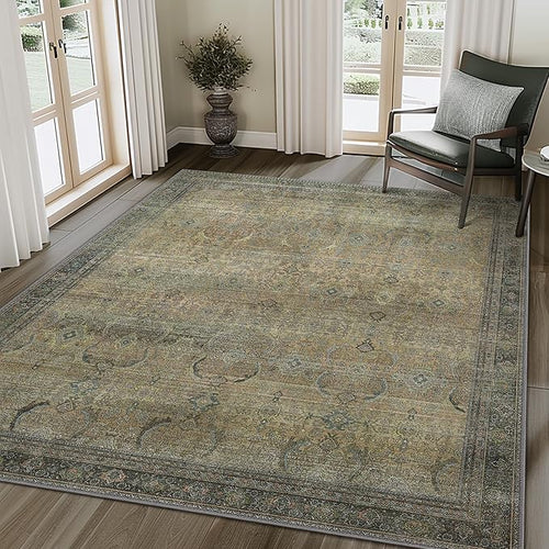 10X14 Area Rugs Machine Washable Rugs by BESBLEE