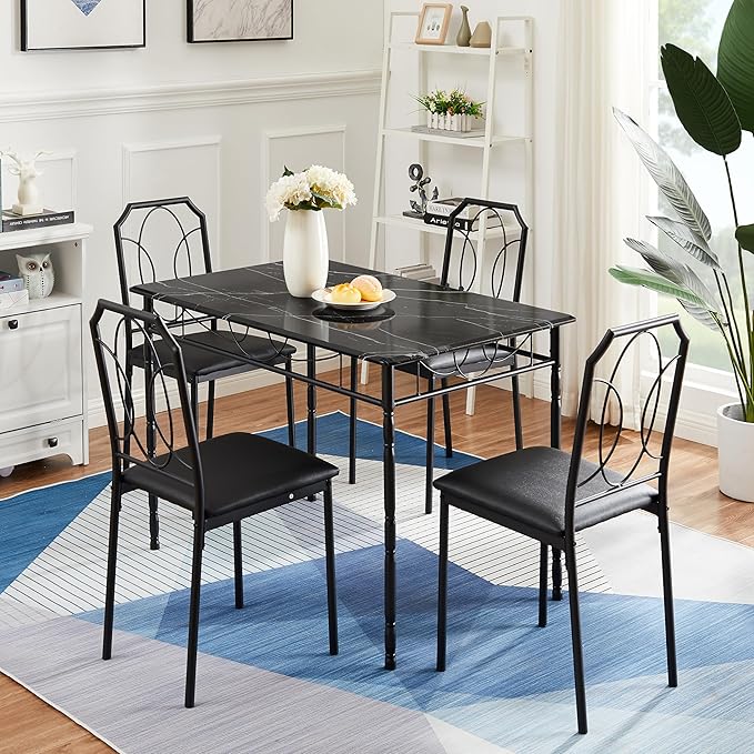 VECELO 5 Piece Dining Table Set - Image 2
