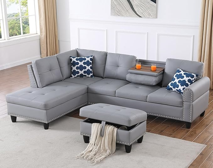 Ball & Cast 98" L Shaped Sectional Couch by BallCast