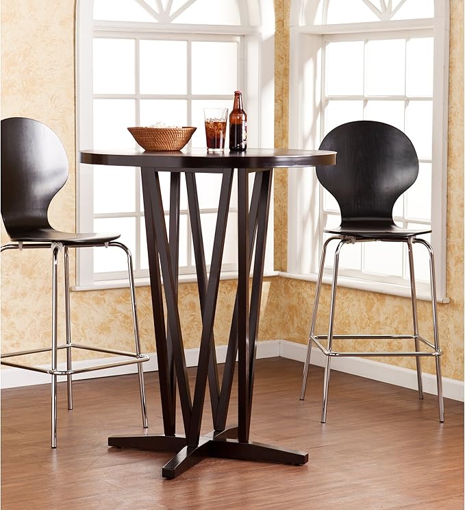 SEI Furniture Devon Contemporary Height Bar Table, Dark Espresso - Image 2