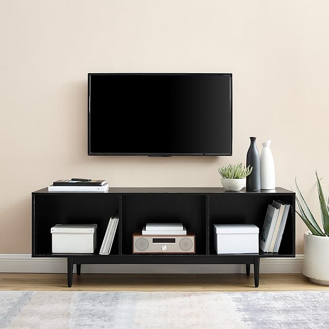 Crosley Furniture Liam Large Vinyl Record Storage TV Stand and Entertainment - Image 9