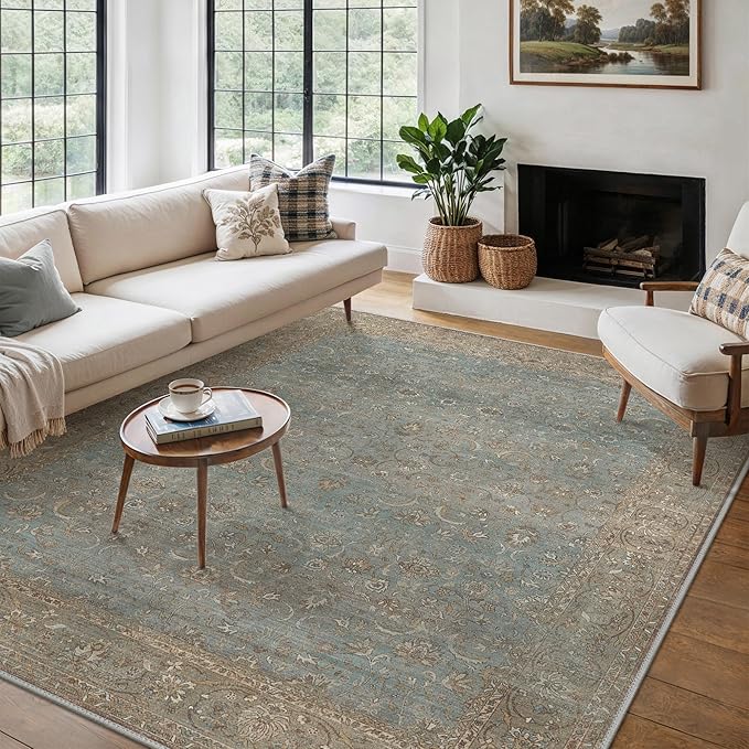 8X10 Area Rugs Machine Washable Rugs by BESBLEE