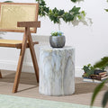 JONATHAN Y TBL1101B Troy 16" Modern Minimalist Faux Marble Column by JONATHANY
