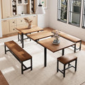5 Pieces Dining Room Table Set for 4-6, Small Dining Table Set by Einhomn