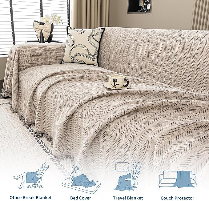 Nobildonna Sofa Cover Washable Soft Thicken Chenille Couch Cover - Image 7