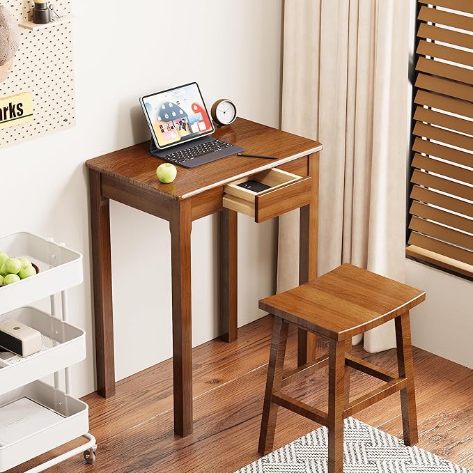 Solid Wood Desk with Drawers - Image 4