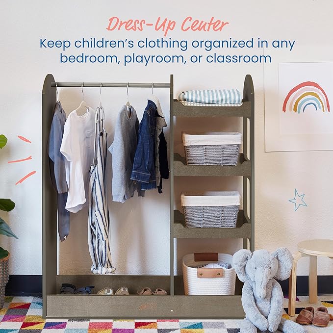 ECR4Kids Dress Up Center with Mirror, Costume Organizer - Image 3