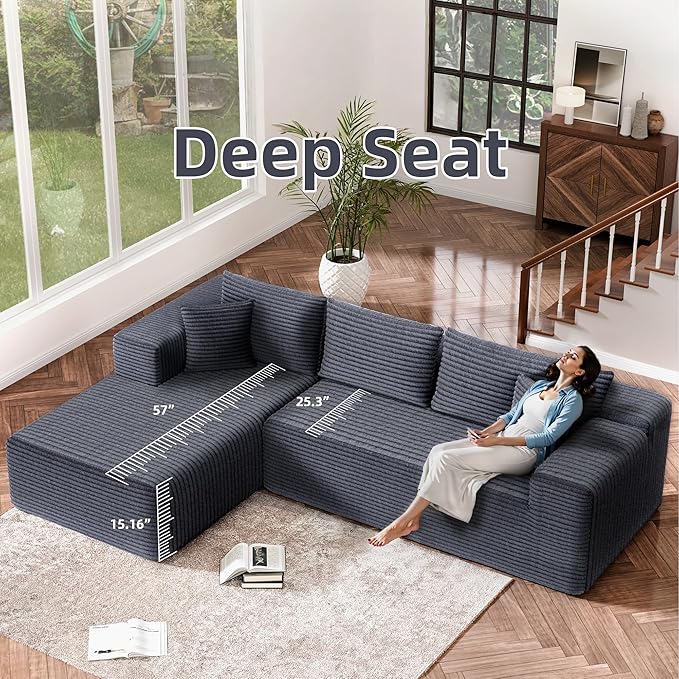 Cloud Sectional Couch, 104”L-Shape Large Oversized Sofa - Image 5