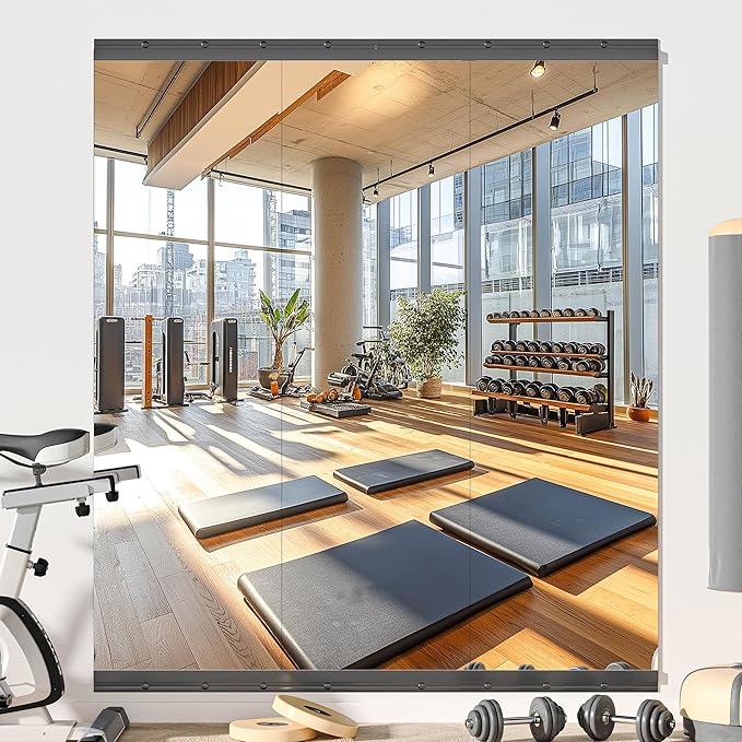 Hasipu 3 Pcs 55''x17'' Home Gym Mirror Large Full Length Wall Mounted Full Body by Whatssuitableisthebest